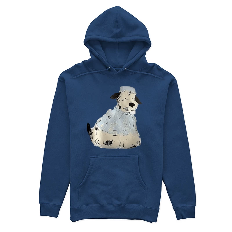 Niedlicher Cartoon-Hund mit Hemd Damen Pullover Hoodie