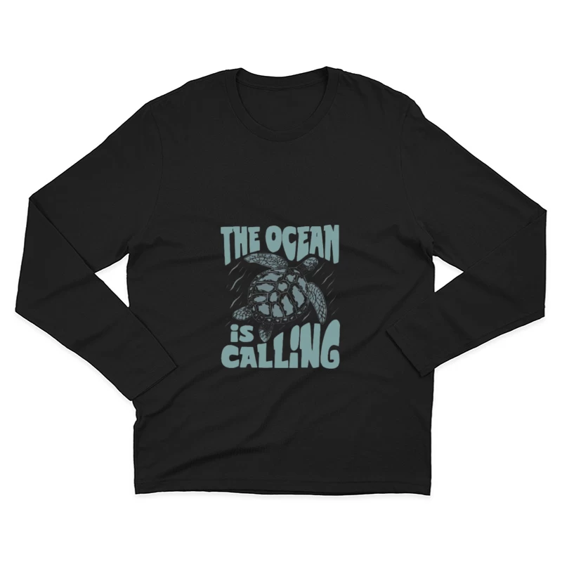 Der Ozean ruft Schildkröten Design Herren Langarm T-Shirt