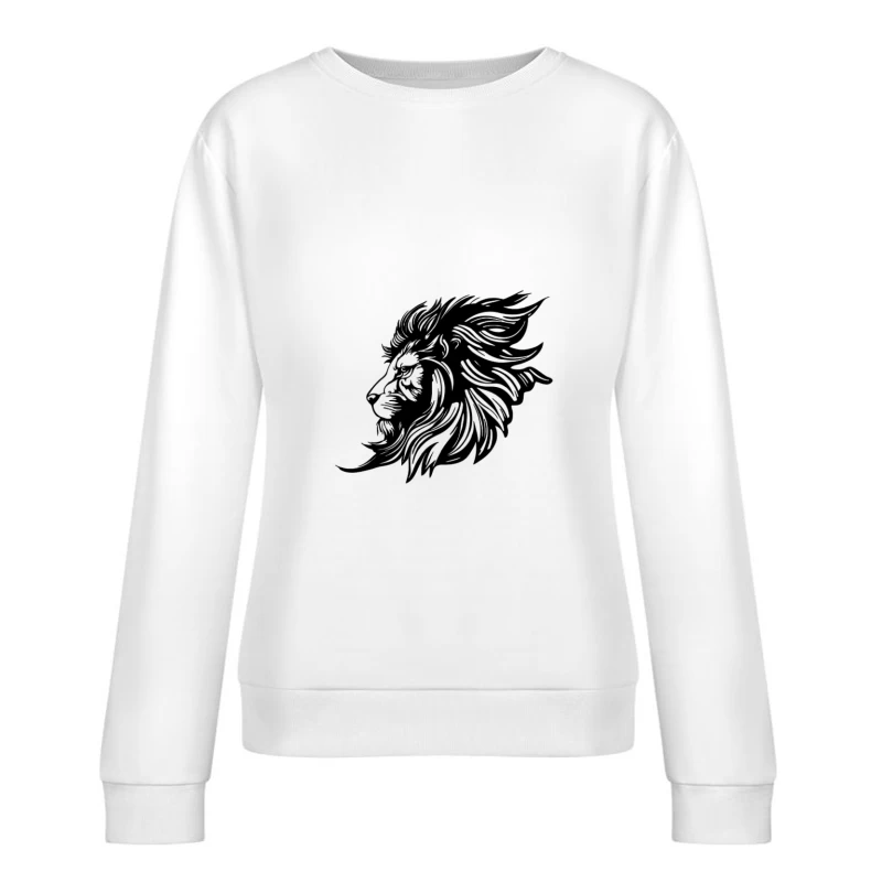 Löwenkunst Silhouette Damen Pullover Sweatshirt