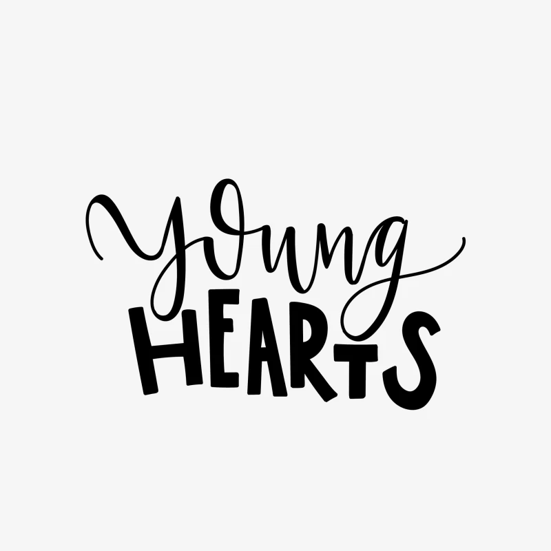 Design typographique Young Hearts Homme Sweat-shirt à enfiler