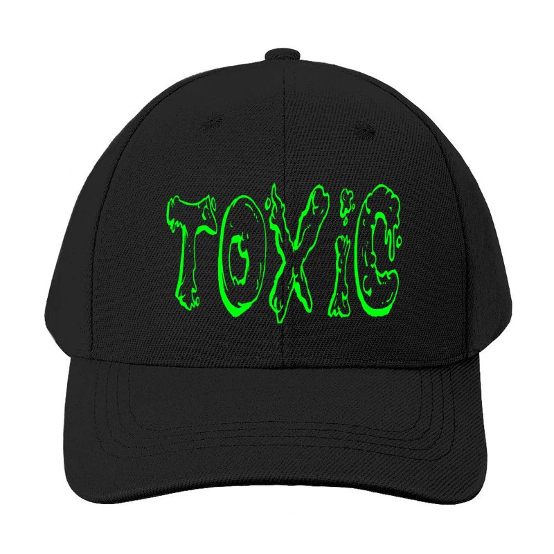 Glowing Toxic Text Design Baseball Cap