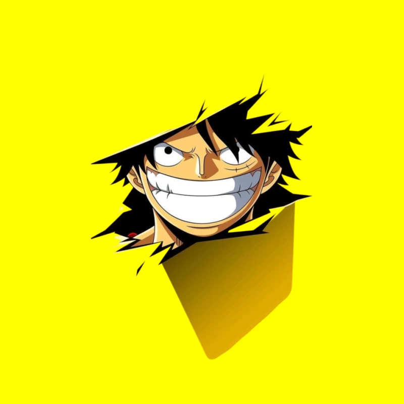 Excited Anime Character from One Piece Pin