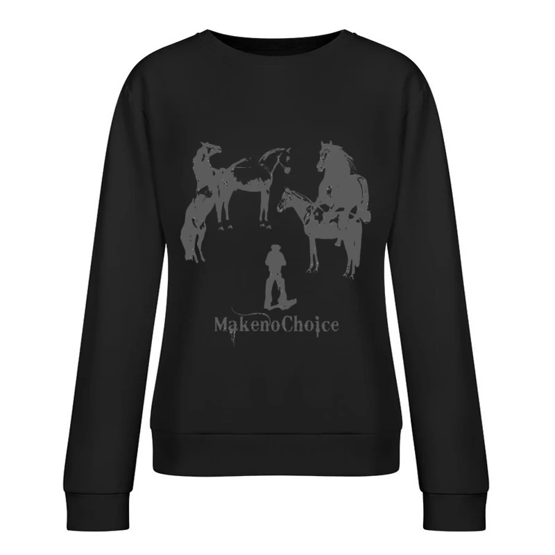 Mensch und Pferd Komposition Damen Pullover Sweatshirt