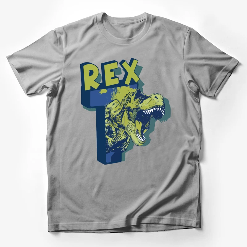 Bold Vintage T-Rex Graphic – Striking Dinosaur Design Male T-Shirt