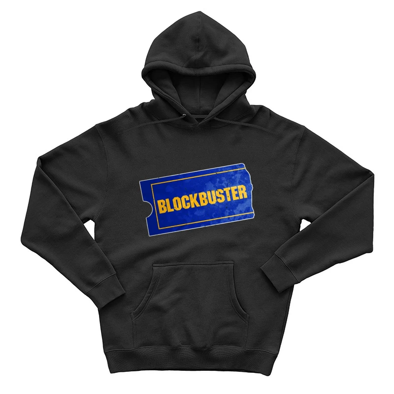 Vintage Blockbuster Video Rental Store Logo Ticket Male Pullover Hoodie