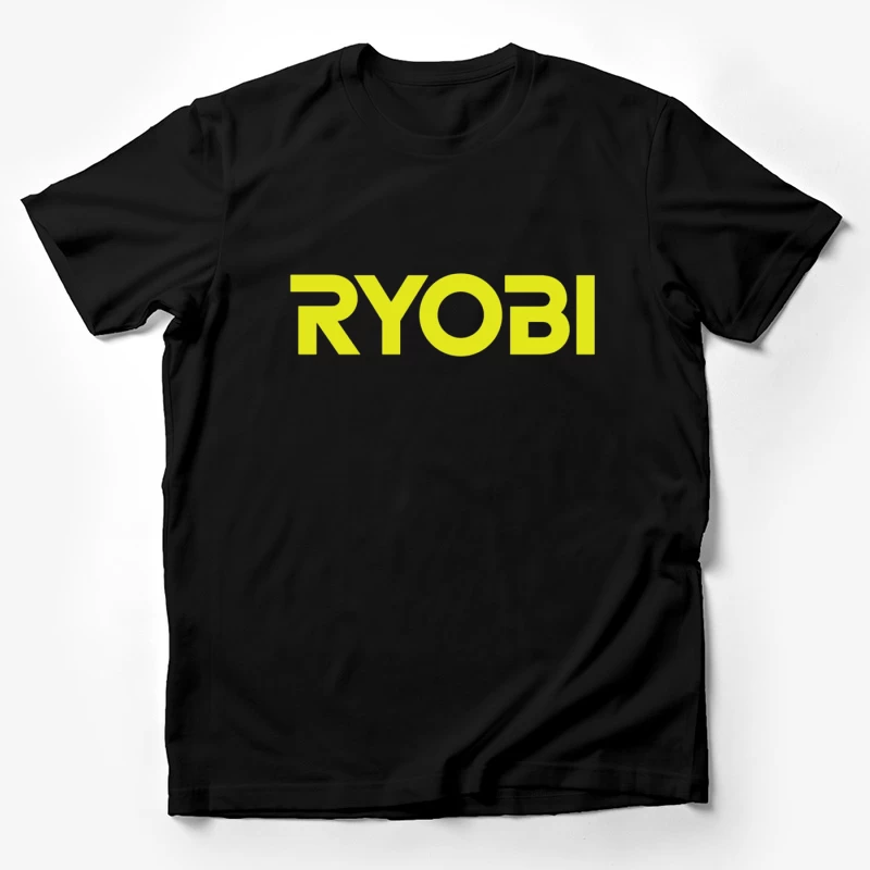 Ryobi Power Tools Brand Logo in Neon Yellow Male T-Shirt