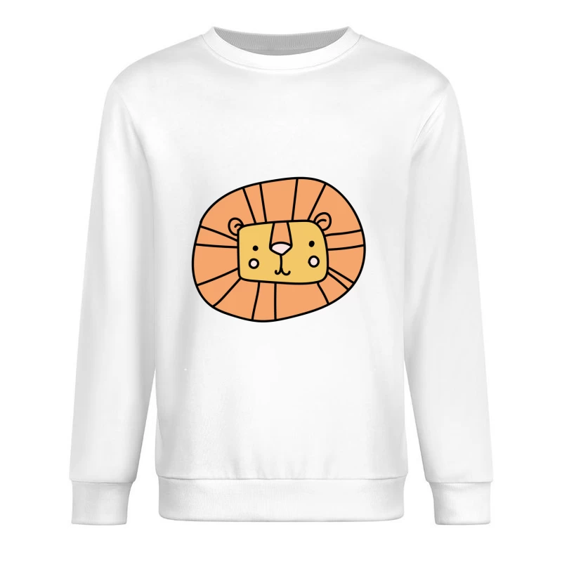 Illustration mignonne de lion Homme Sweat-shirt à enfiler