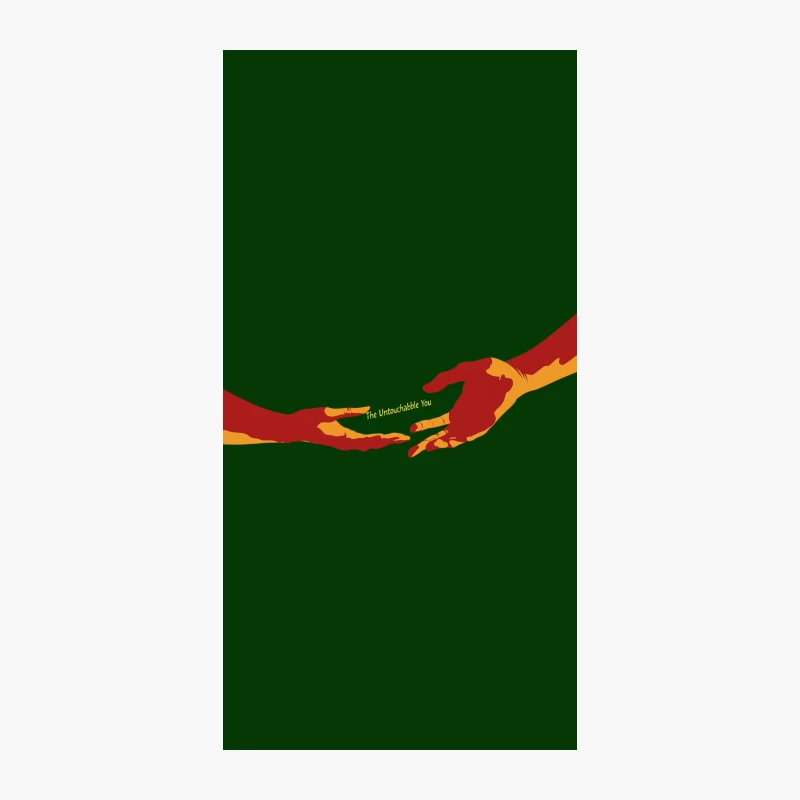 Abstract Red and Yellow Hands Reaching for Connection iPhone Case