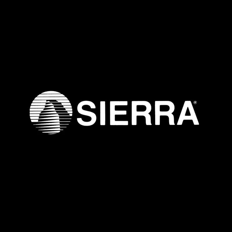 Vintage Sierra Entertainment Company Logo in White Pin