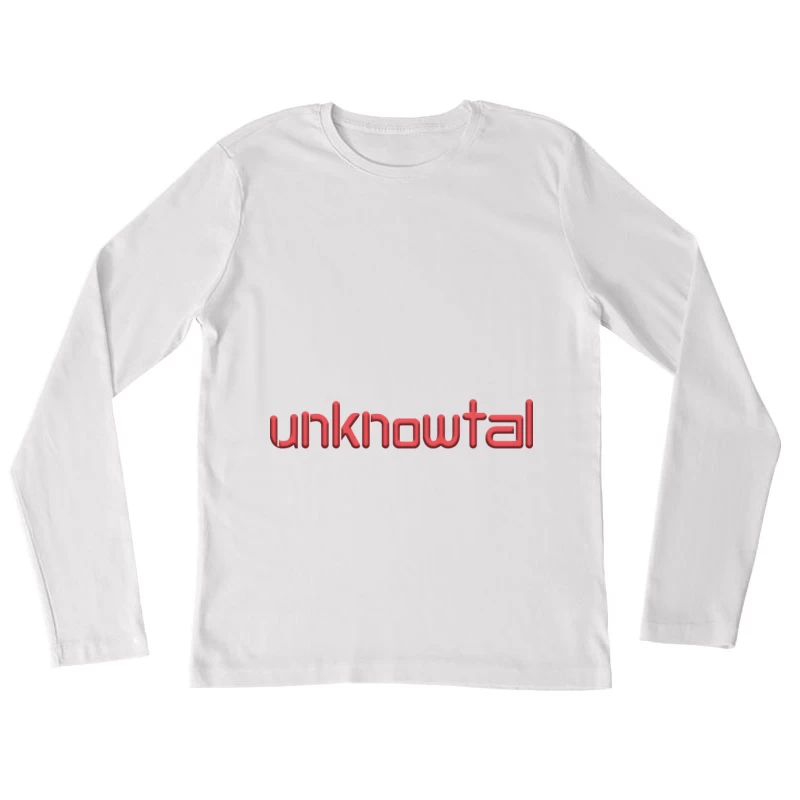Roten Text im 3D-Stil Damen Langarm T-Shirt