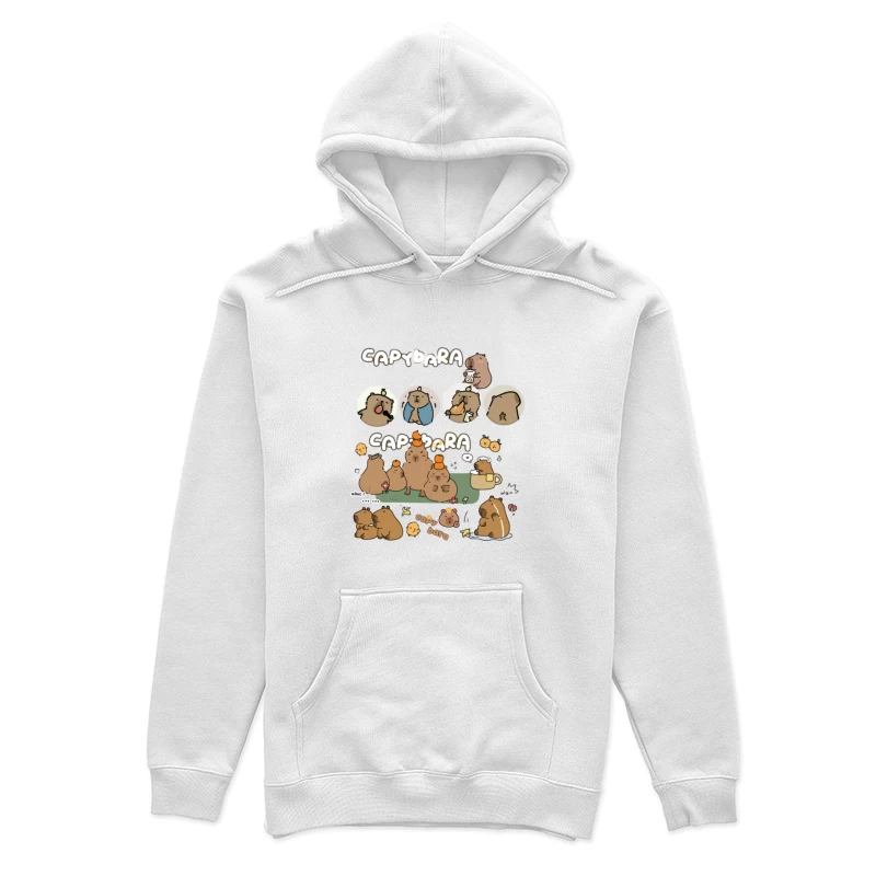 Illustrations mignonnes de Capybaras Femme Sweat à capuche