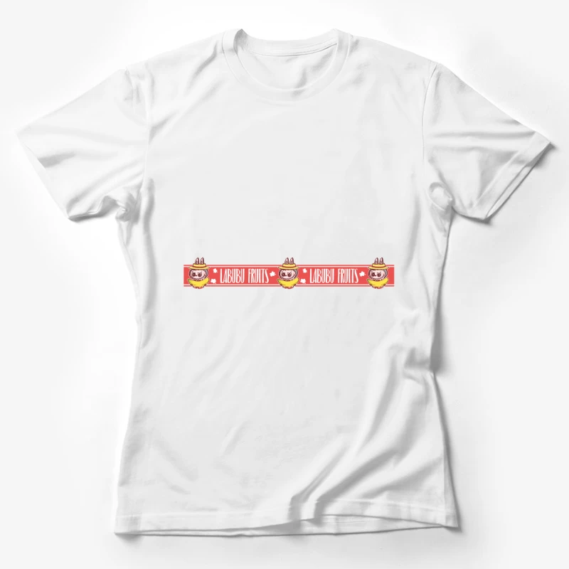 Labubu Illustrationen mit Fruchtmuster Damen T-Shirt