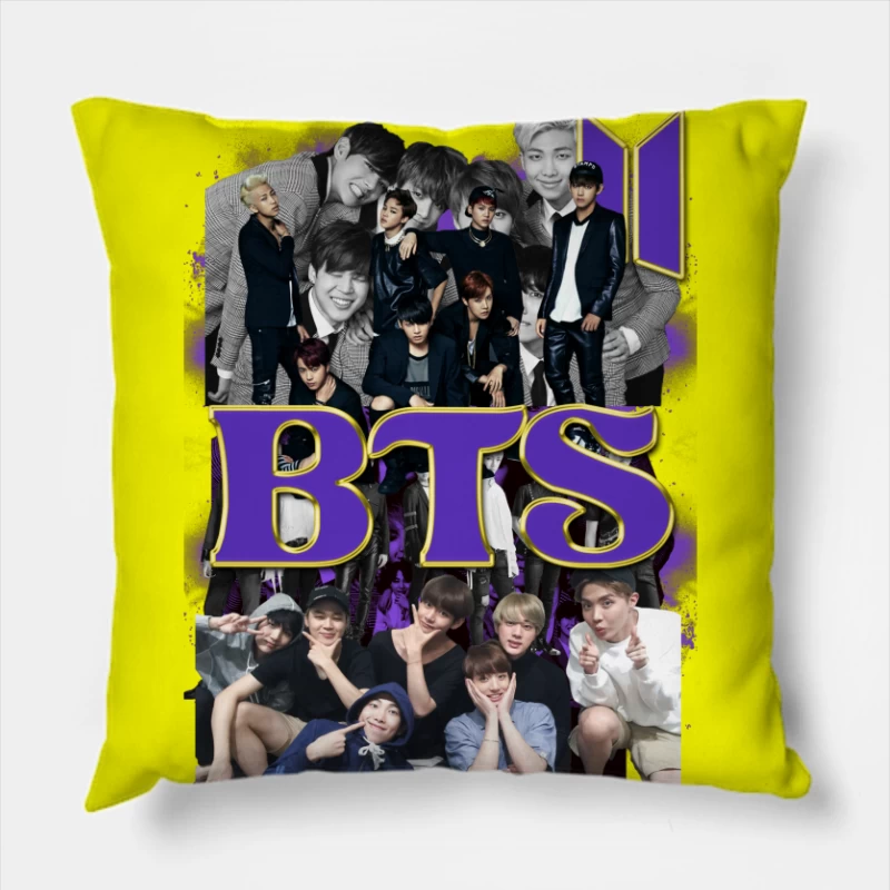 BTS: A Global K-Pop Phenomenon Throw Pillow