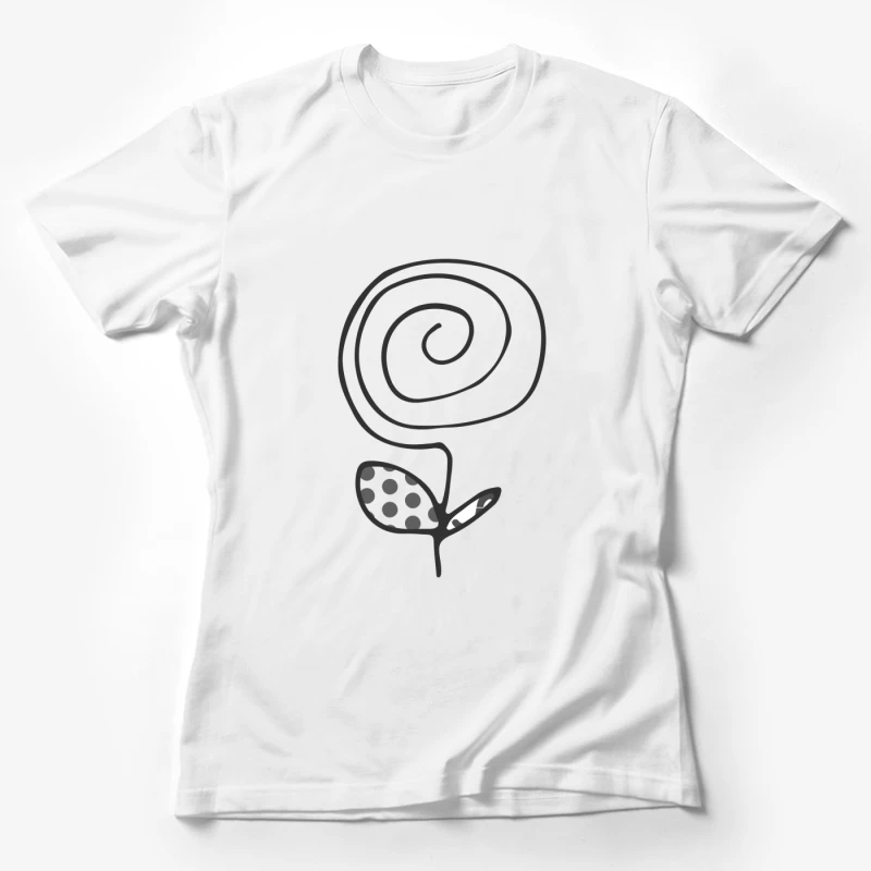 Fleur abstraite spirale Femme T-Shirt