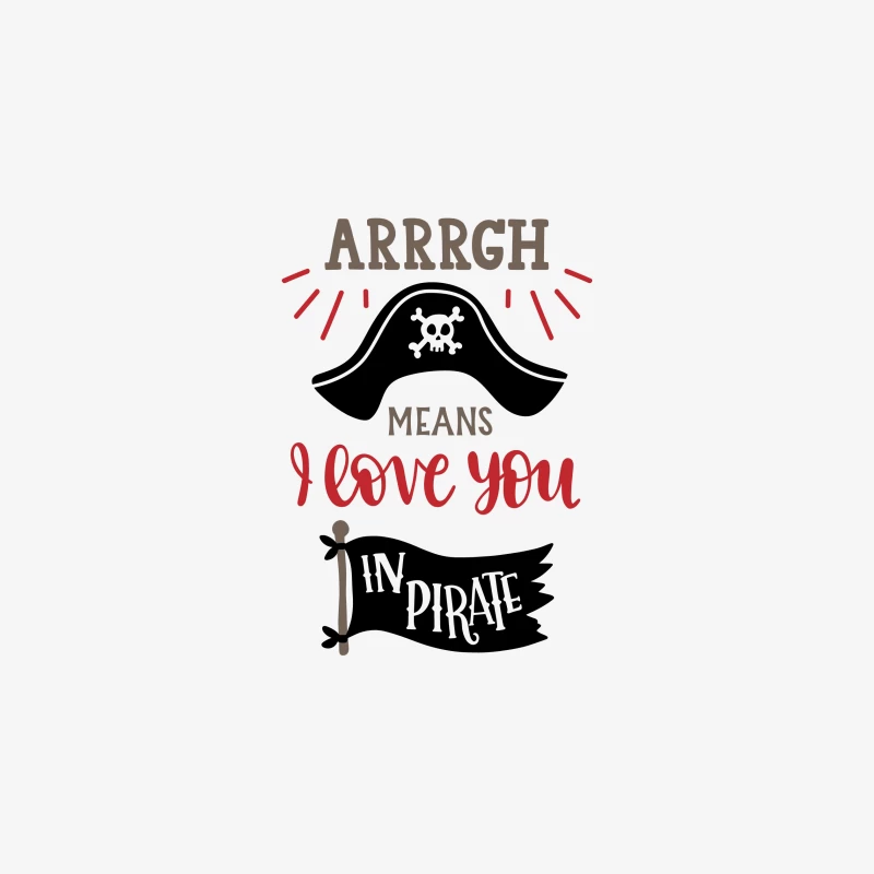Expression pirate d'amour Femme Sweat-shirt à enfiler