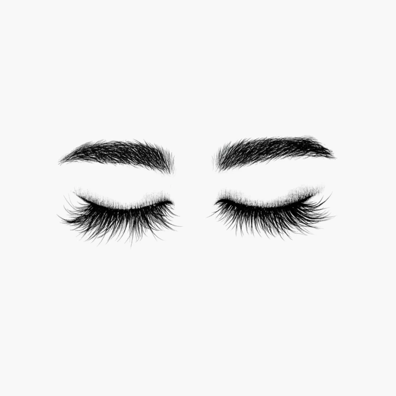Feminine Beauty: Closed Eyes with Long Lashes and Defined Brows Cotton Tote Bag