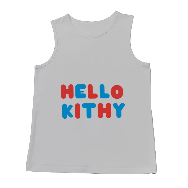 Bunter Schriftzug Hello Kithy Herren Tanktops