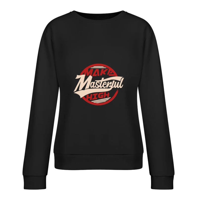 Retro Logo Design Damen Pullover Sweatshirt