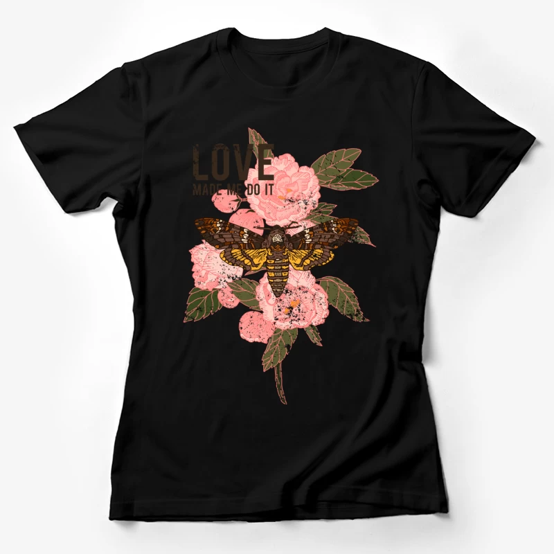 Mite et Fleurs Roses avec Inspiration d'Amour Femme T-Shirt