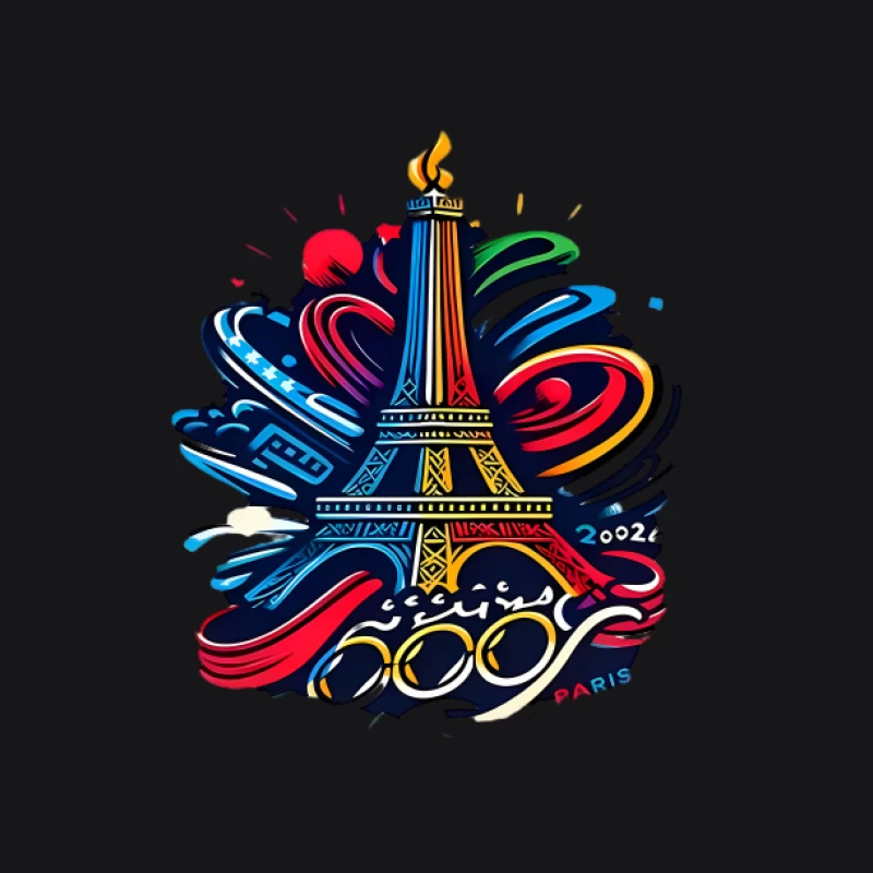 Paris 2024: Kreatives Symbol der Olympischen Spiele Herren Pullover Hoodie