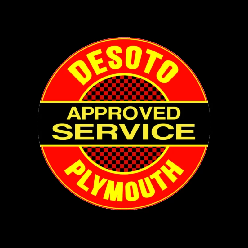 Vintage DeSoto-Plymouth Approved Service Station Logo Pin