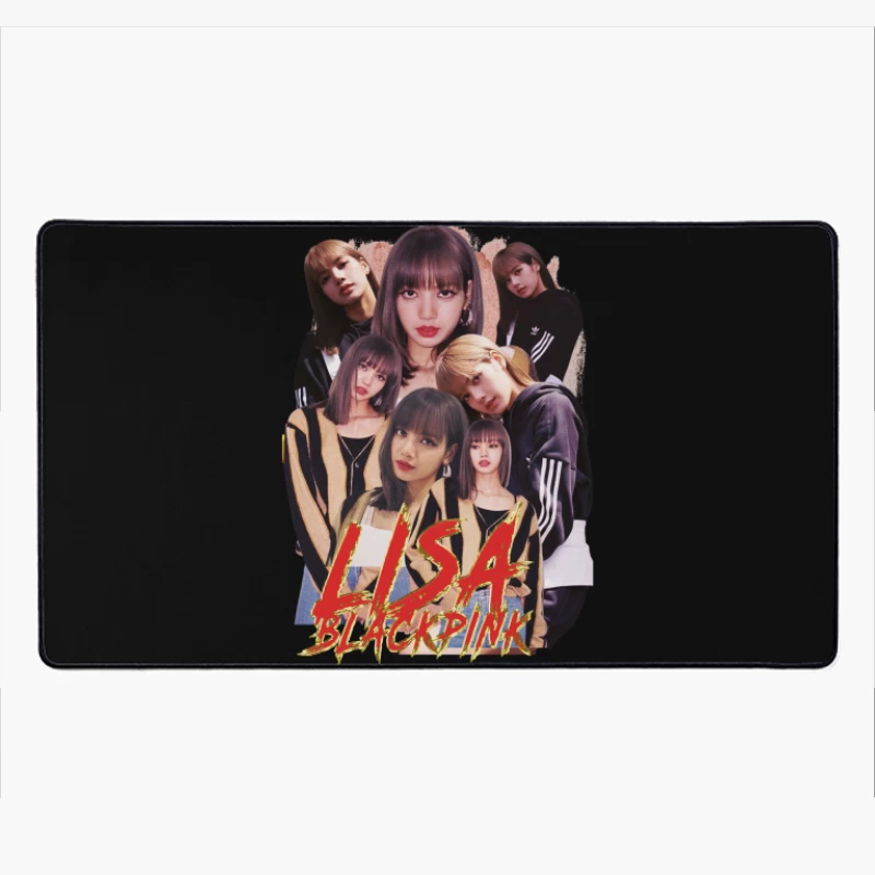 Lisa from BLACKPINK - K-pop Idol and Fashion Icon Desk Mat