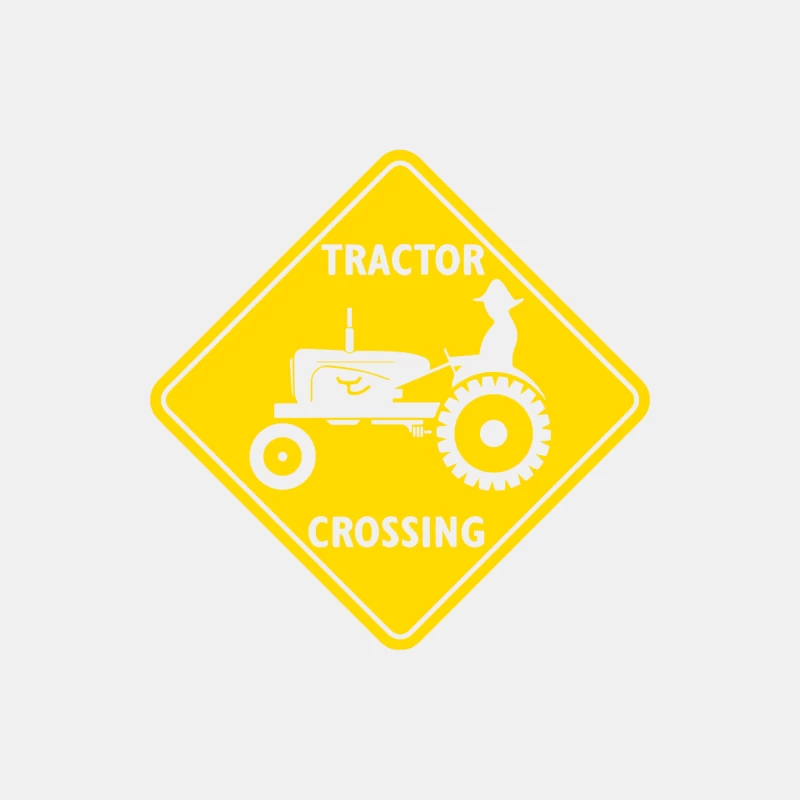 Tractor Crossing Farmer_s Road Warning Sign Male Tank Top
