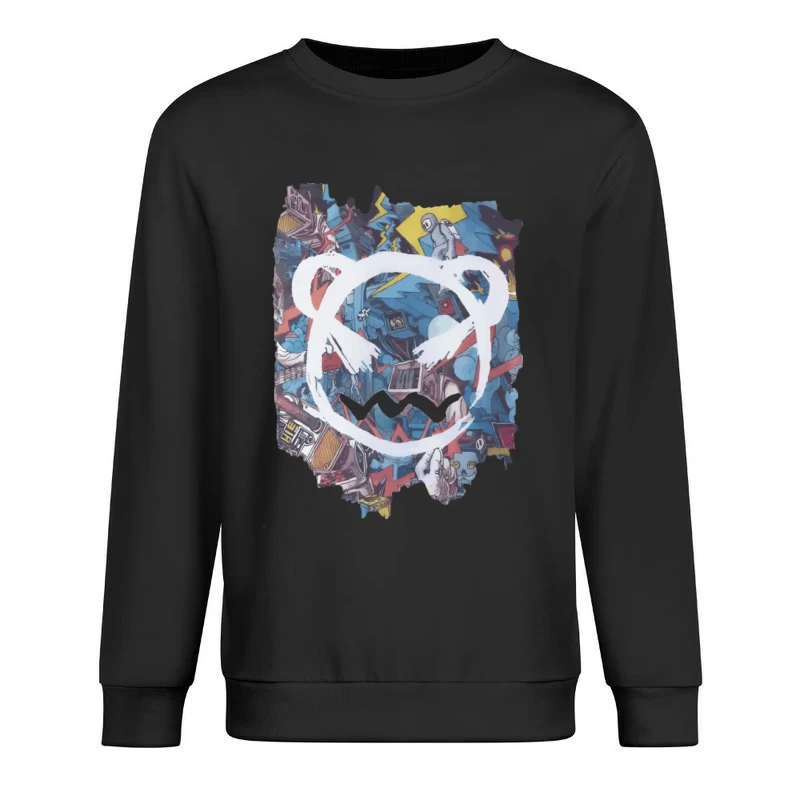 Abstrakte Graffiti-Bär Illustration Herren Pullover Sweatshirt