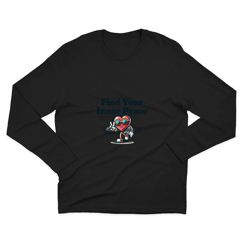 Finde deinen inneren Frieden mit einem coolen Herz Herren Langarm T-Shirt