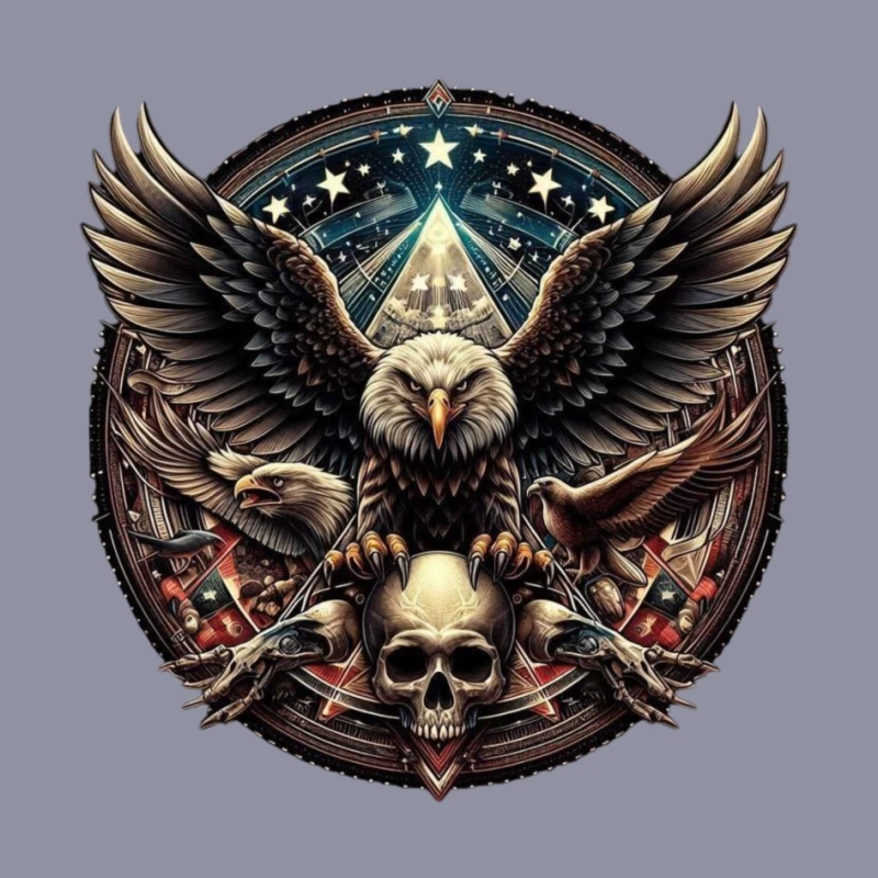 Eagle and Skull Symbolism in Fantasy Art Pin