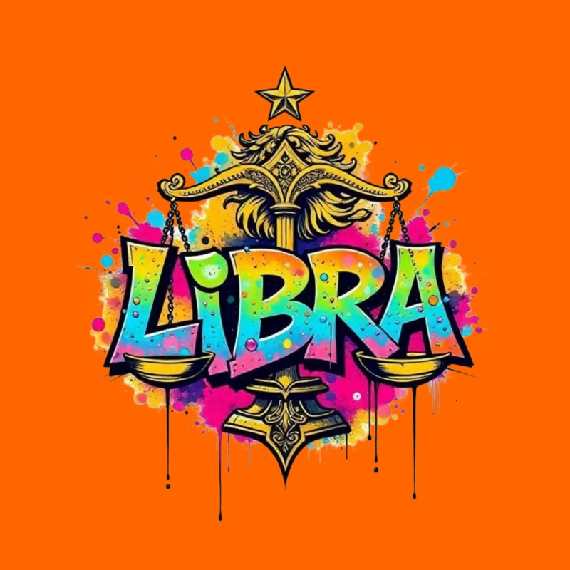 Liberal Zodiac Sign Art Pin