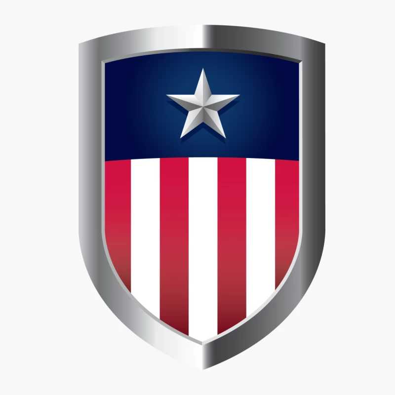 Star and Stripes Shield Cotton Tote Bag