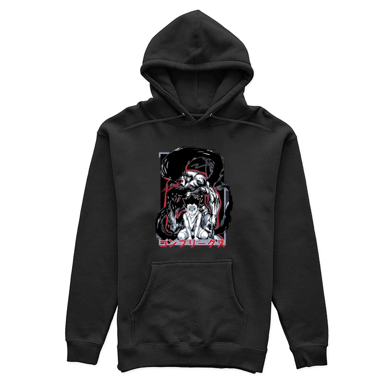 Anime Charakter und dunkle Gestalt Damen Pullover Hoodie