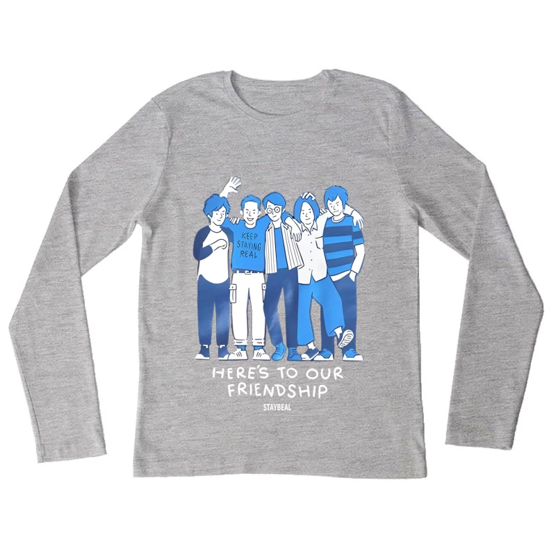 Freunde feiern Zusammenhalt Damen Langarm T-Shirt