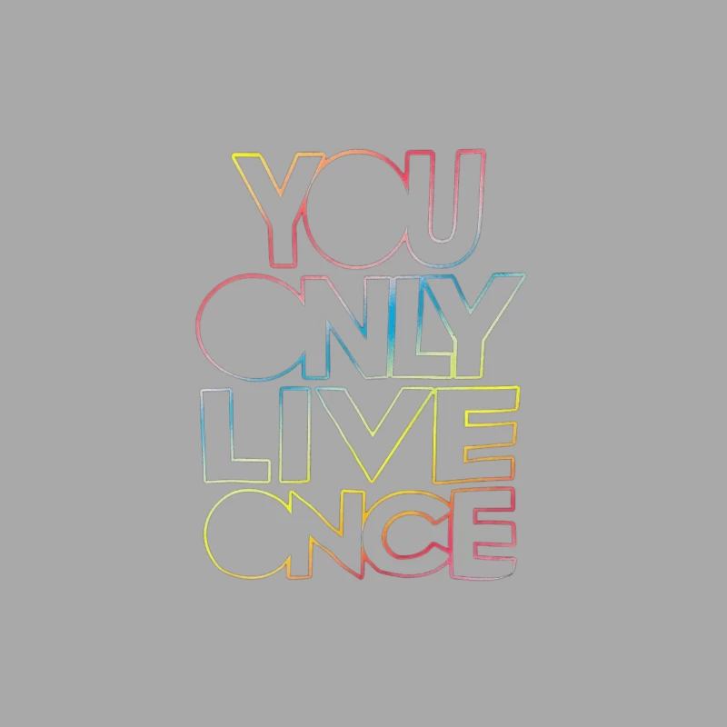 You Only Live Once Inspirational Design Male Pullover Hoodie