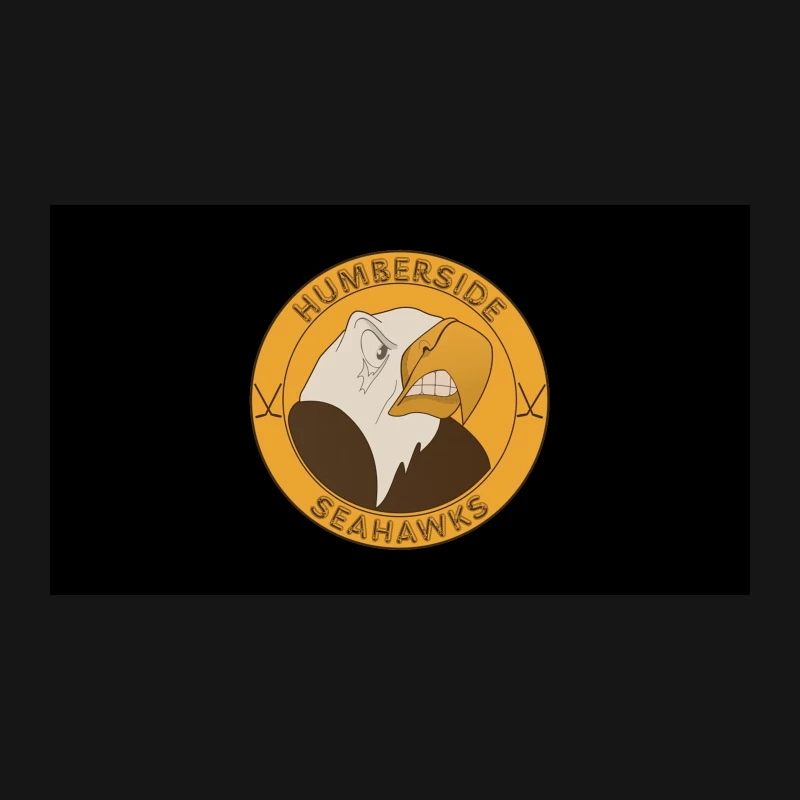 Circular Yellow Seahawk Mascot Logo for Humberside Seahawks Desk Mat