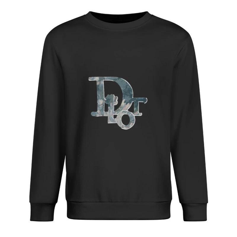 Florales Buchstaben-Logo Design Herren Pullover Sweatshirt
