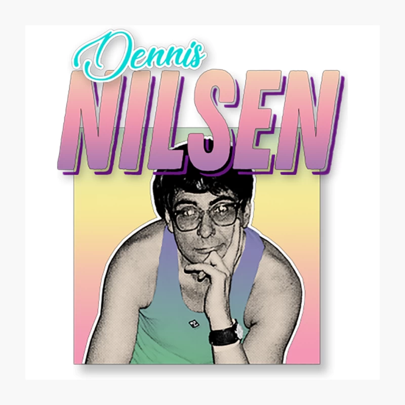 Dennis Nilsen Serial Killer Retro 80s Style Design Pin