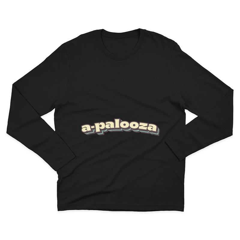 Retro-Stil Schriftzug Herren Langarm T-Shirt