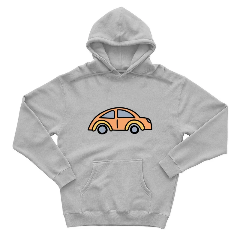 Dessiné à la main voiture orange Homme Sweat à capuche