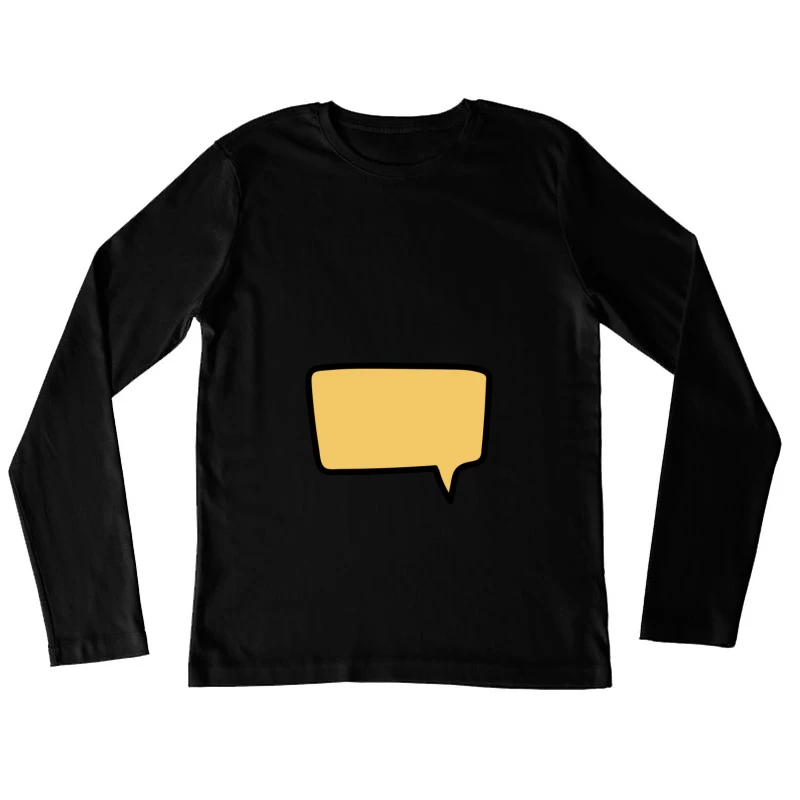 Bulle de Dialogue Jaune Femme Manches Longues T-Shirt