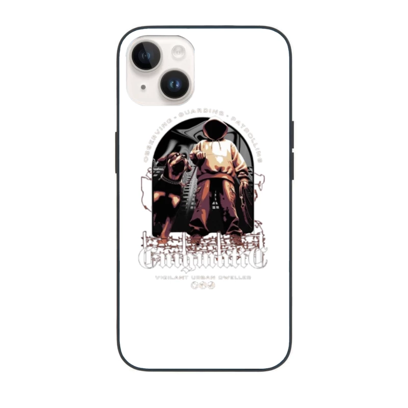 Urban Hip-Hop Street Art with Chains and Graffiti Elements iPhone Case