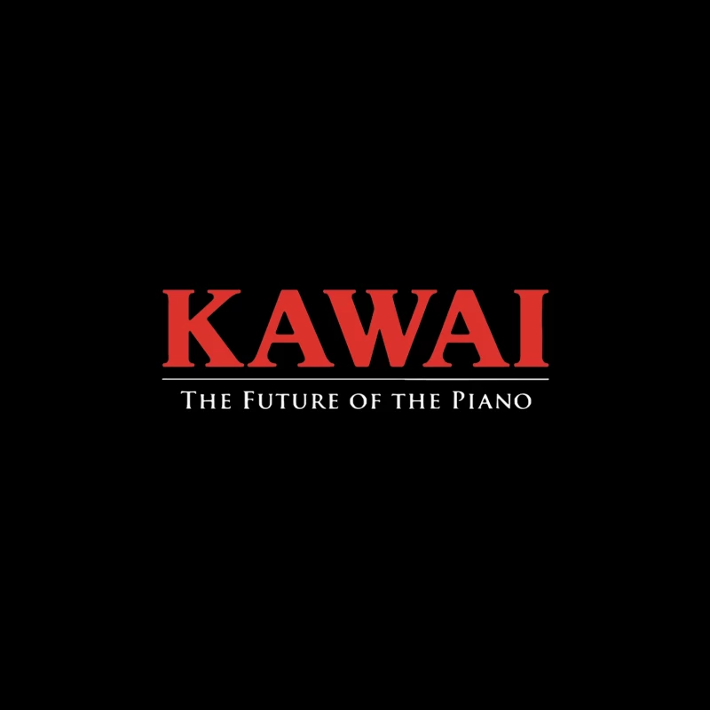 Kawai Piano Brand Logo with Slogan "The Future of the Piano" Throw Pillow