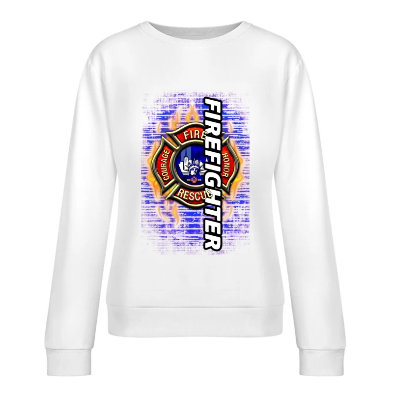 Hommage au courage et au sauvetage des pompiers Femme Sweat-shirt à enfiler