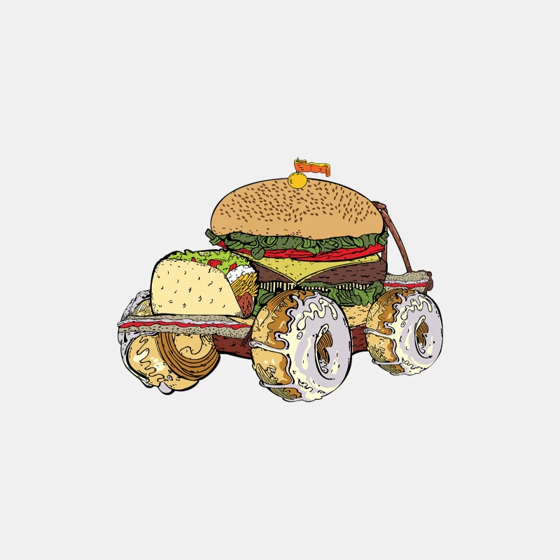 Burger Truck Male Tank Top