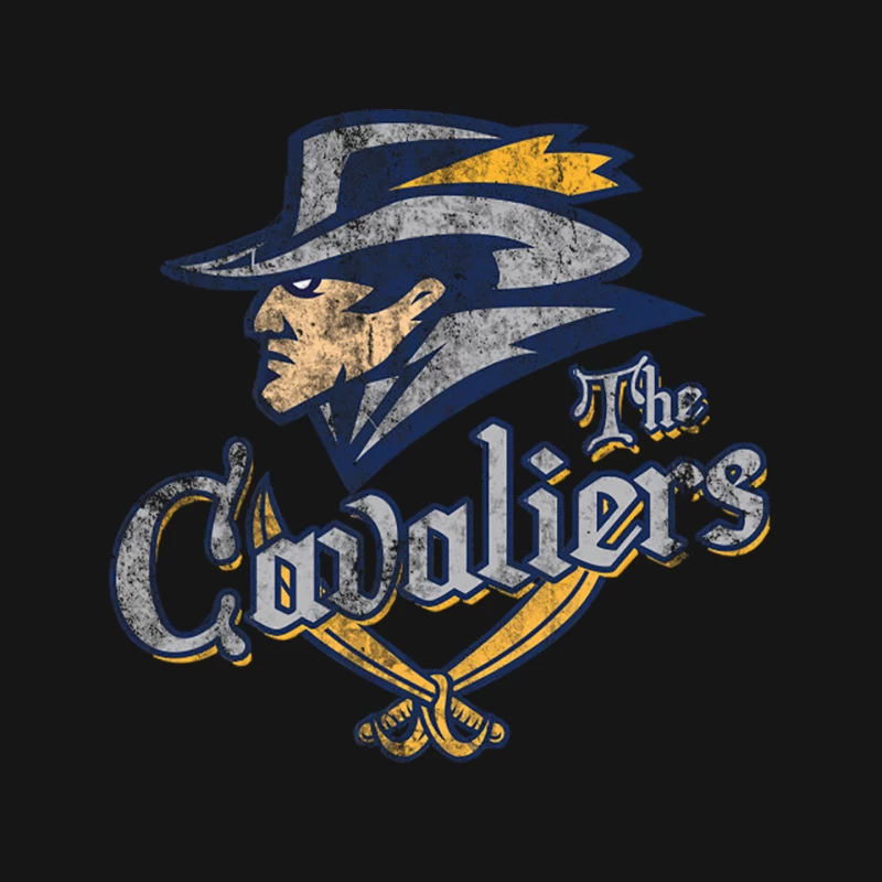 Vintage Cavaliers Basketball Team Logo with Mascot Mouse Pad