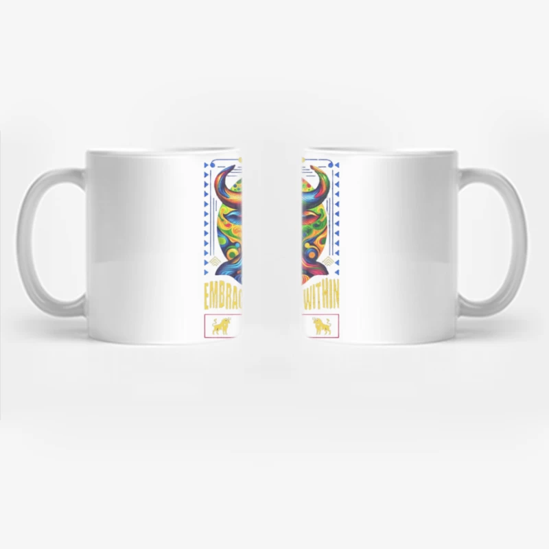 Psychedelic Minotaur: Embrace the Maze Within Coffee Mug