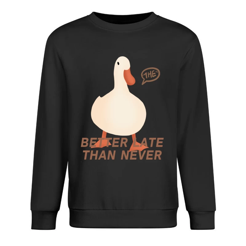 Lustige Ente mit Spruch Herren Pullover Sweatshirt