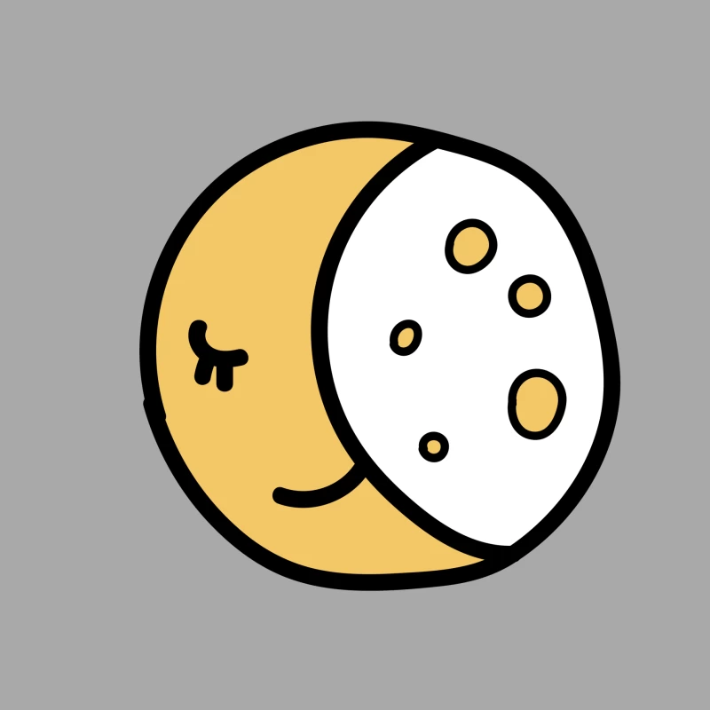 Visage de lune simple avec sourire Homme Sweat à capuche