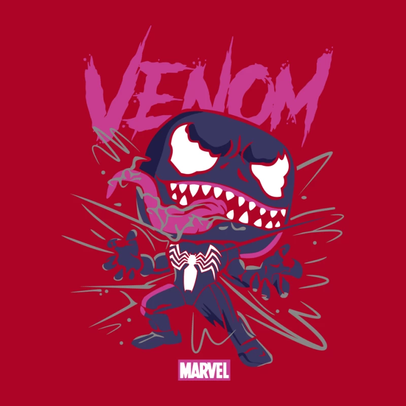 Cartoon Venom Character Illustration Pin